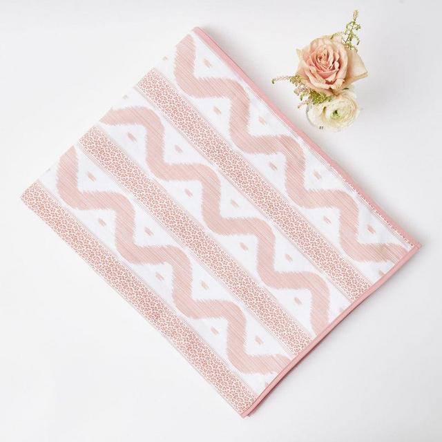 Pink Leopard Ikat Tablecloth