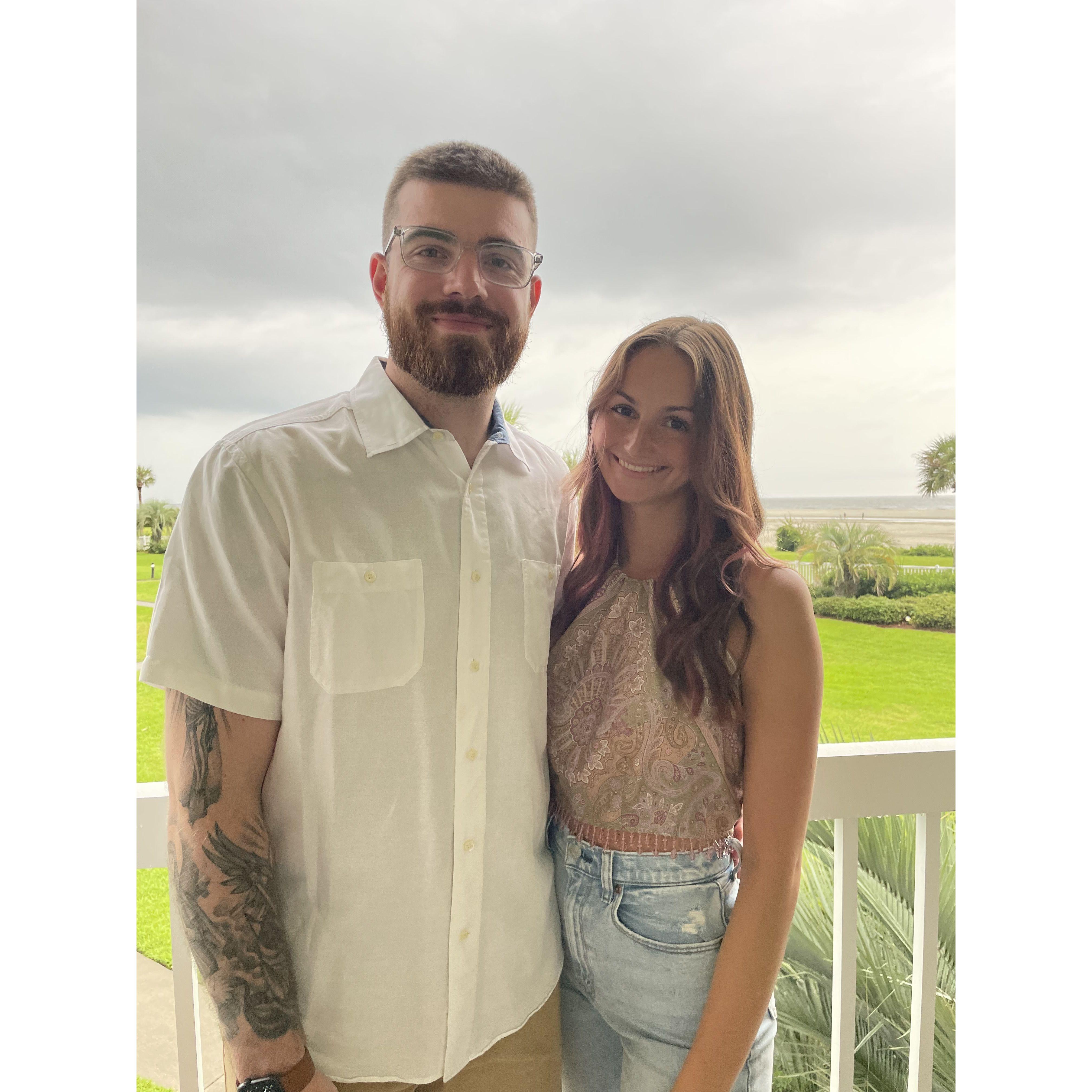 Heading to dinner on vacation in Georgia