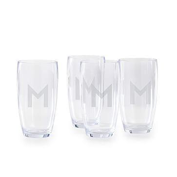Acrylic Tumblers, Set of 4, 24 oz, Clear
