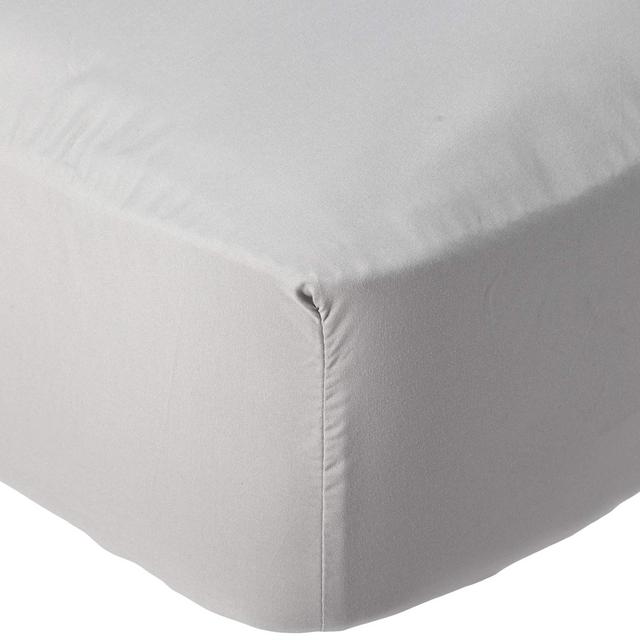 Mellanni Full Fitted Sheet - Deep Pocket Cooling Sheets up to 16 inch - Hotel Luxury 1800 Bedding - Wrinkle, Fade, Stain Resistant - 1 Single Full Size Fitted Sheet Only (Full, Light Gray)