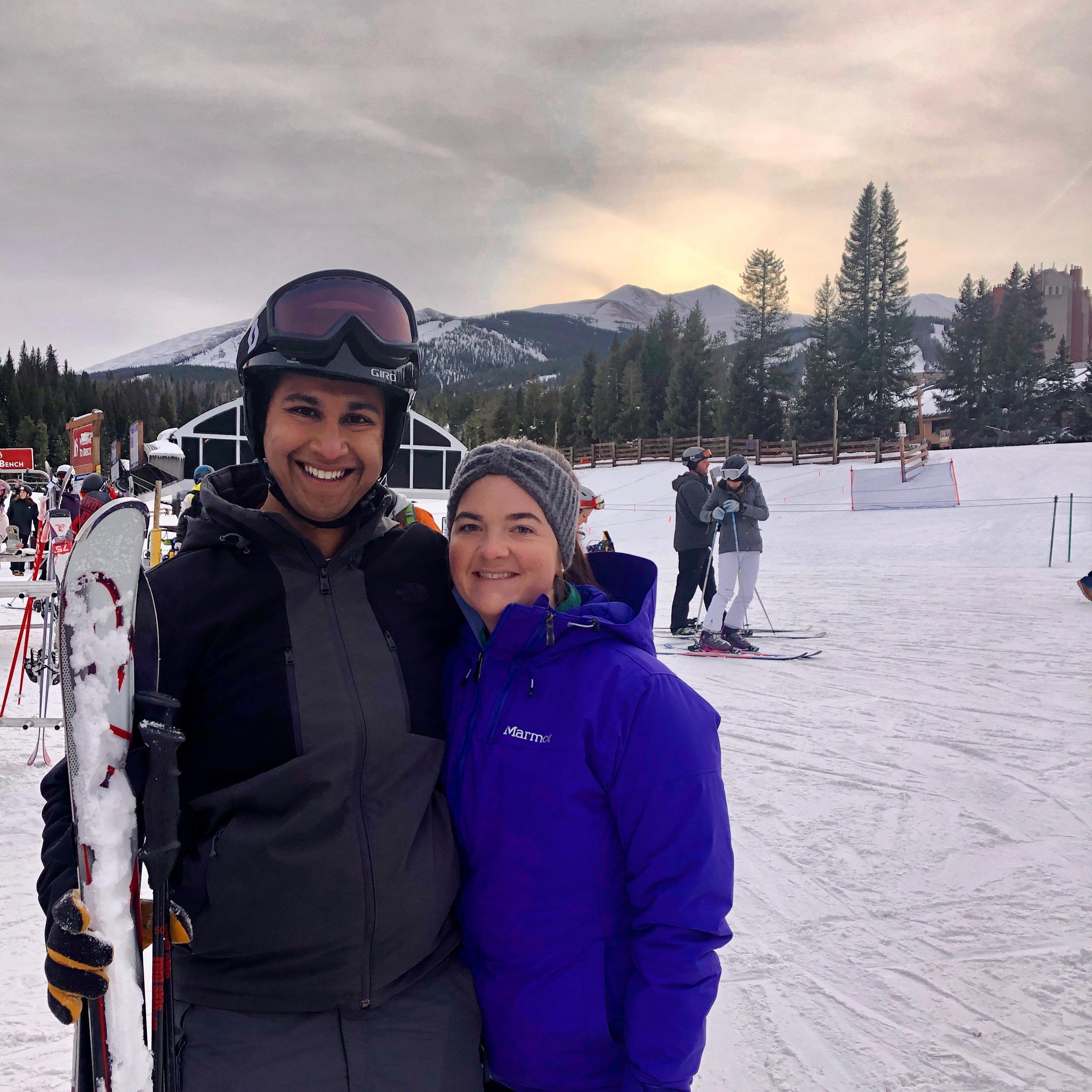 Kaushik learns to ski in Breckenridge, CO!