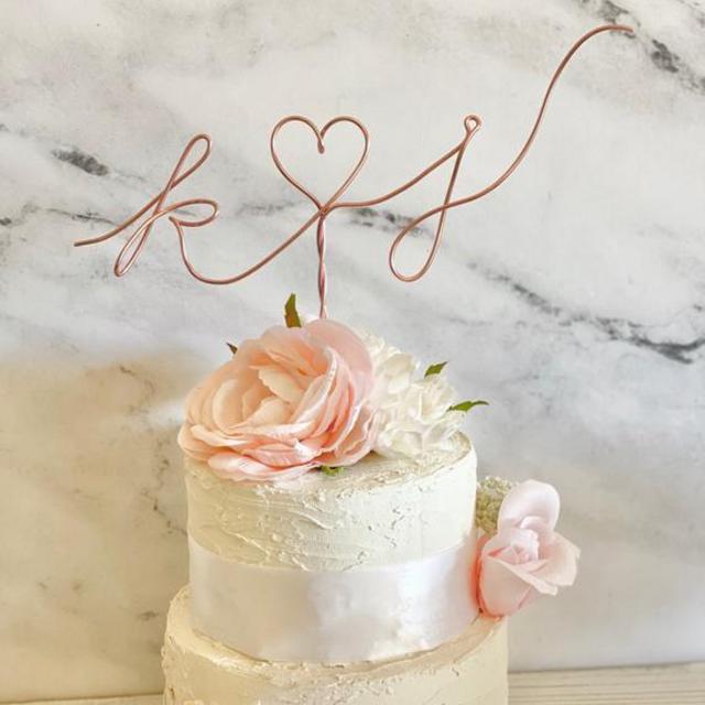 Custom Cake Topper, Wedding Cake Topper, Initial topper, Wire Cake Topper, Personalized Cake Topper, Wedding Gift, Cake topper, Bridal gift