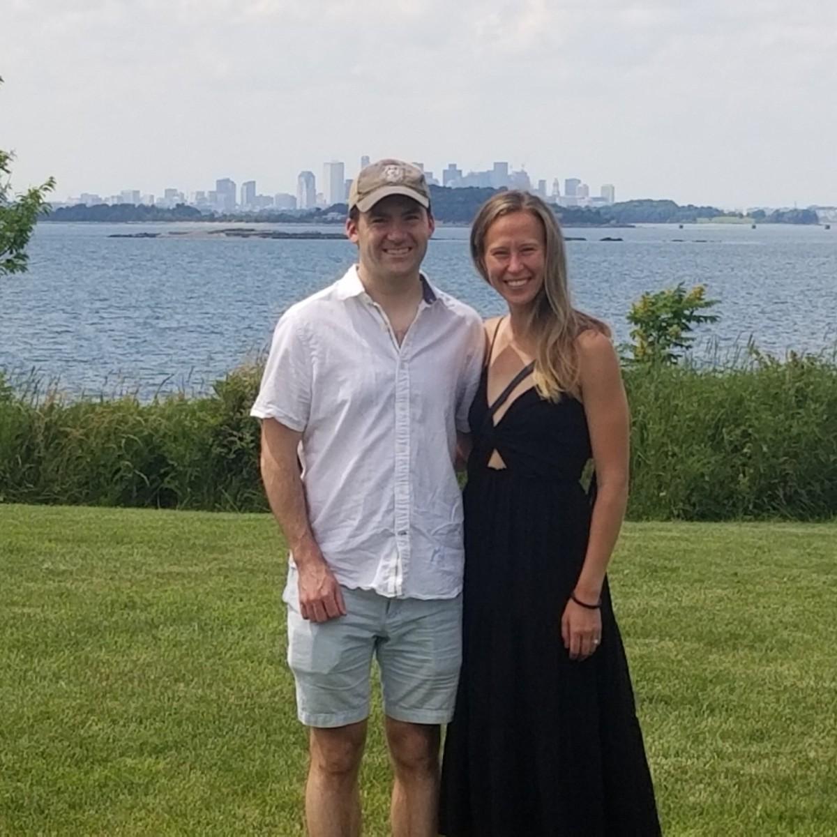 Visiting the spot of our engagement.