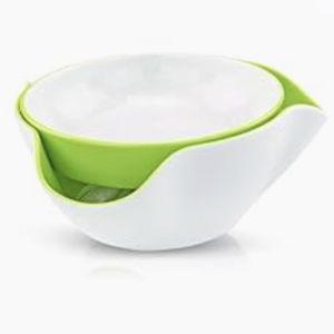 Southern Homewares Double Pedestal Serving Pistachio Bowl with Shell Storage – Green Interior, Ideal for Peanuts, Pistachios, Fruits, Candy, and Snacks