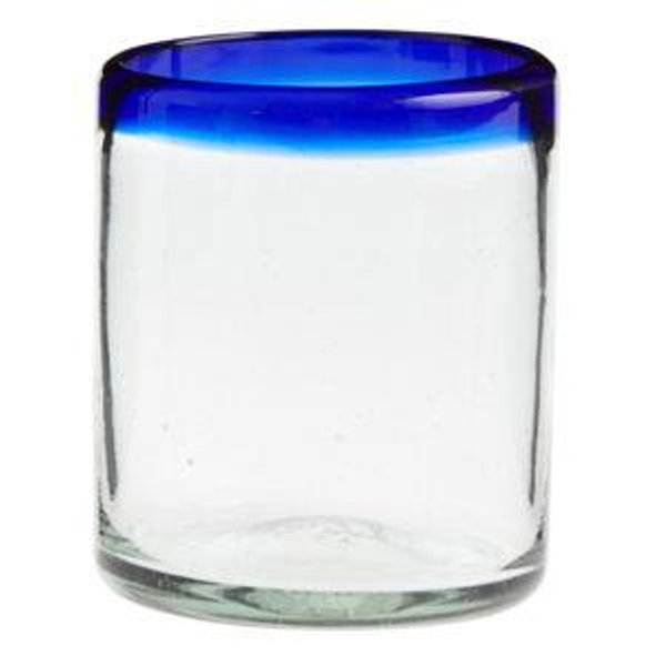 Rocco Blue Handcrafted Recycled Double Old Fashioned Glass - World Market