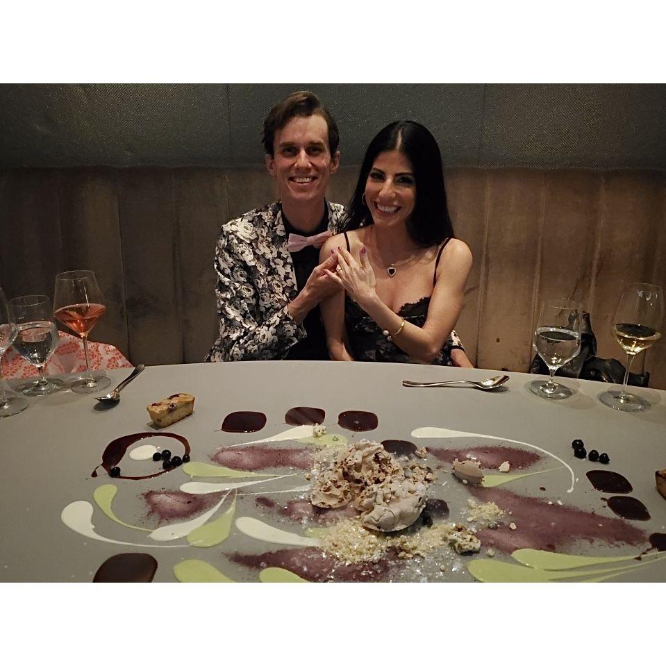 Engaged at Alinea in Chicago!