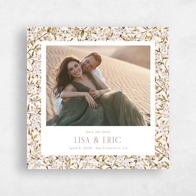 Taupe, Beige Wedding Save the Date - Allegra Photo