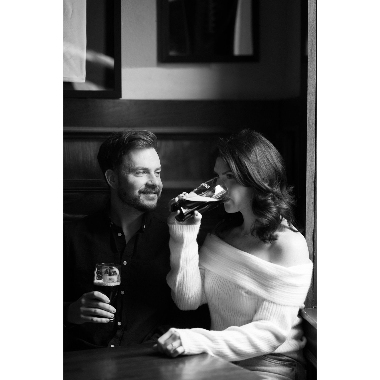 We had the best time at our engagement shoot over some pints. Photos by our very talented and thoughtful niece, Brianna.