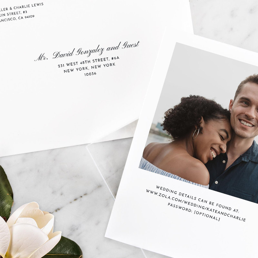 Zola Wedding & Bridal Shower Invitations - Moonlight Portrait