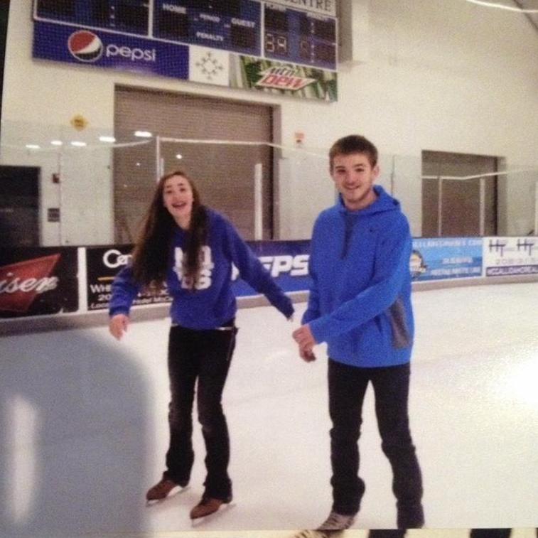 Our first and only ice skating date!