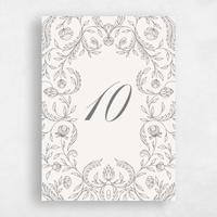 Grey Wedding Table Number - Loxley