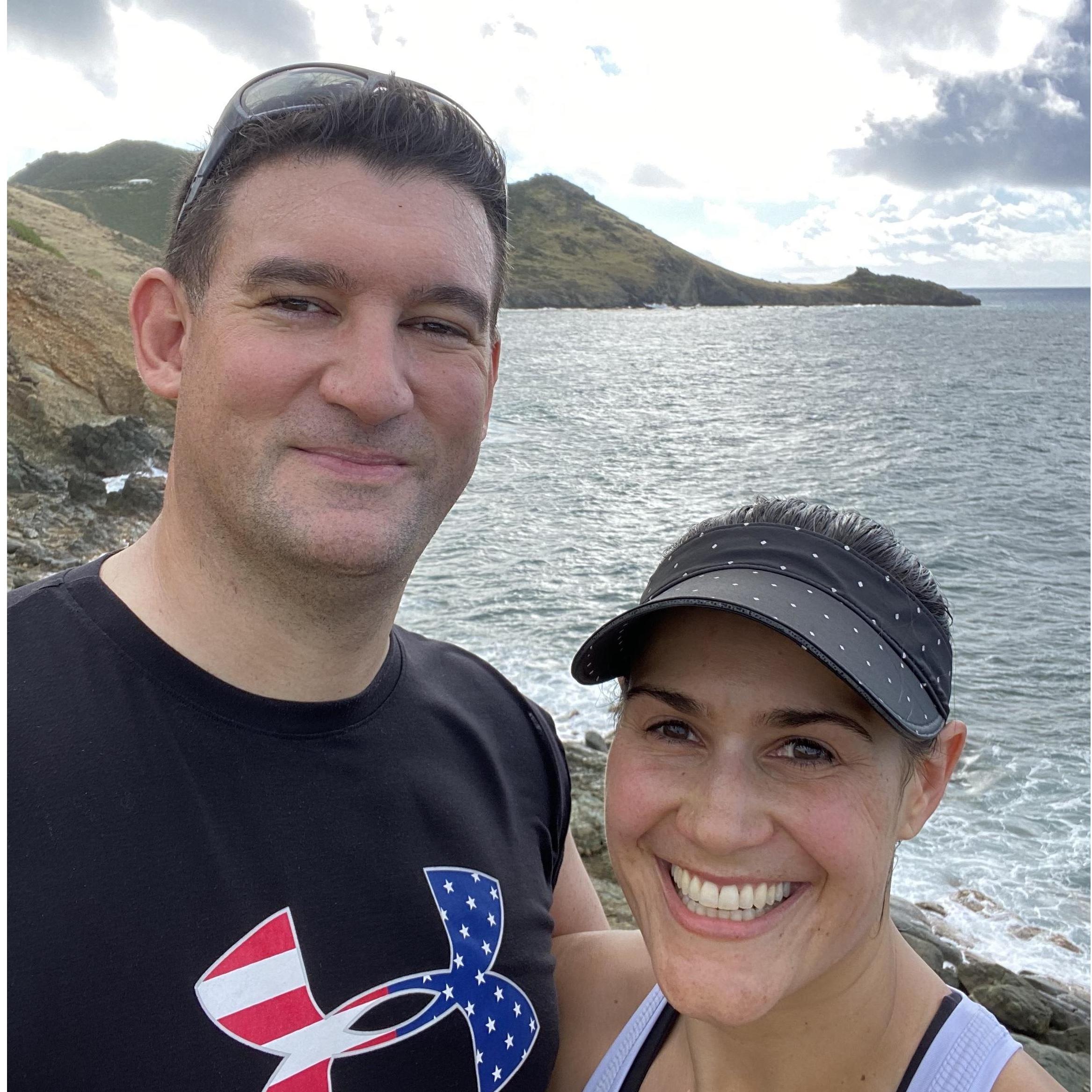 We hiked around St. Martin for Christmas 2020, where we were chased by goats.