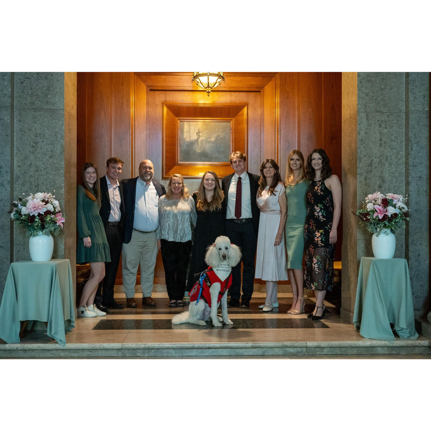 Family photos at our engagement spot