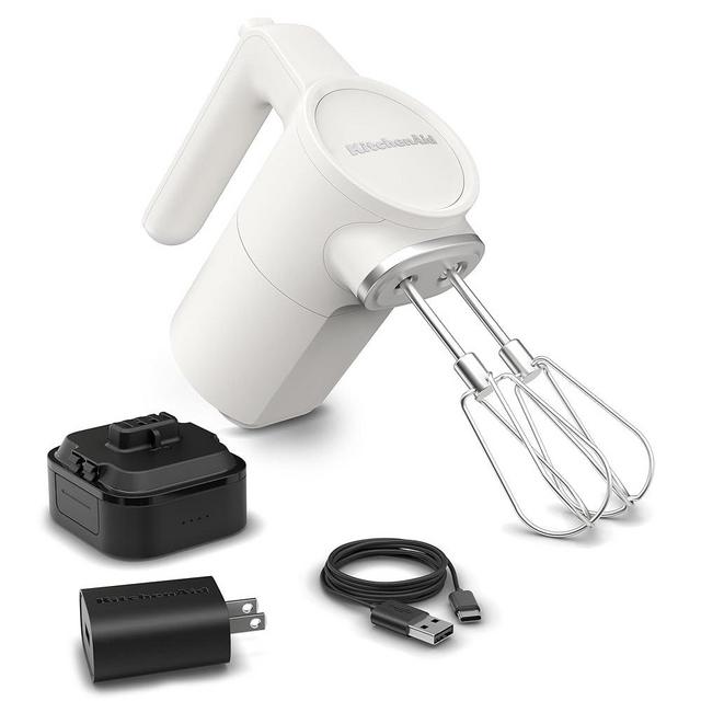 KitchenAid Go Cordless Hand Mixer - battery included, KHMR762, Porcelain White
