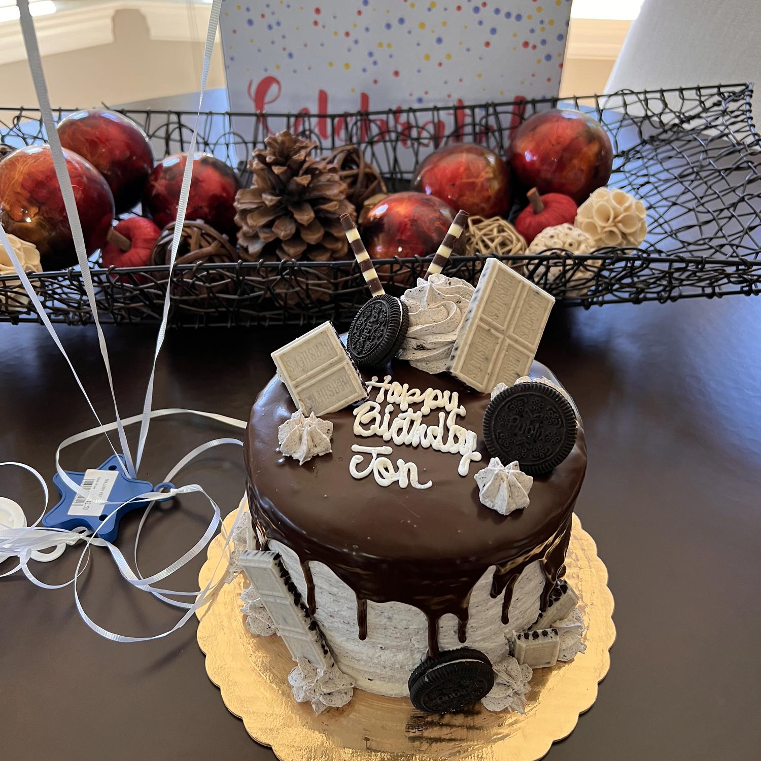 Jon's first birthday cake in our new home. This was so yummy!