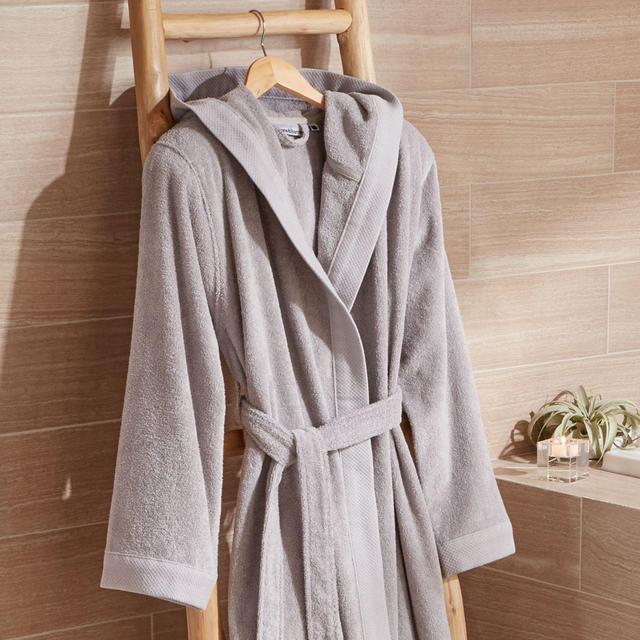 Organic Turkish Grey Cotton Bathrobe L/XL