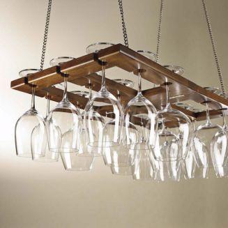 Wine Enthusiast Hanging Glass Rack