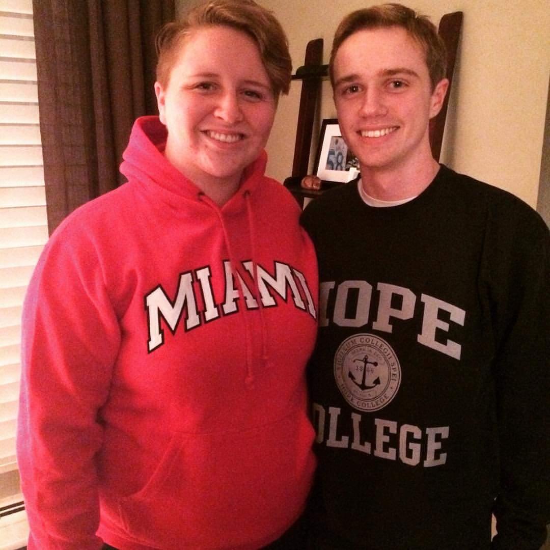 Claire wearing Grace's favorite sweatshirt (they don't know it's Grace's sweatshirt yet)