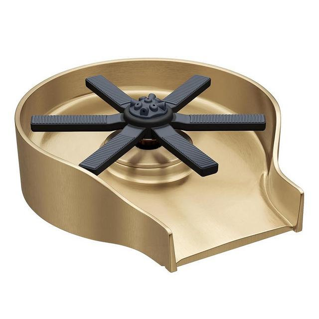 KRAUS CleanMate Glass Rinser for Kitchen Sink in Spot-Free Brushed Brass Finish, KGR-500SFBB