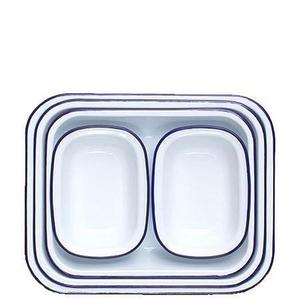 Enamel Bake Set - Blue Rim