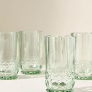 Savannah Glass Tumblers, Set of 4 (sage)