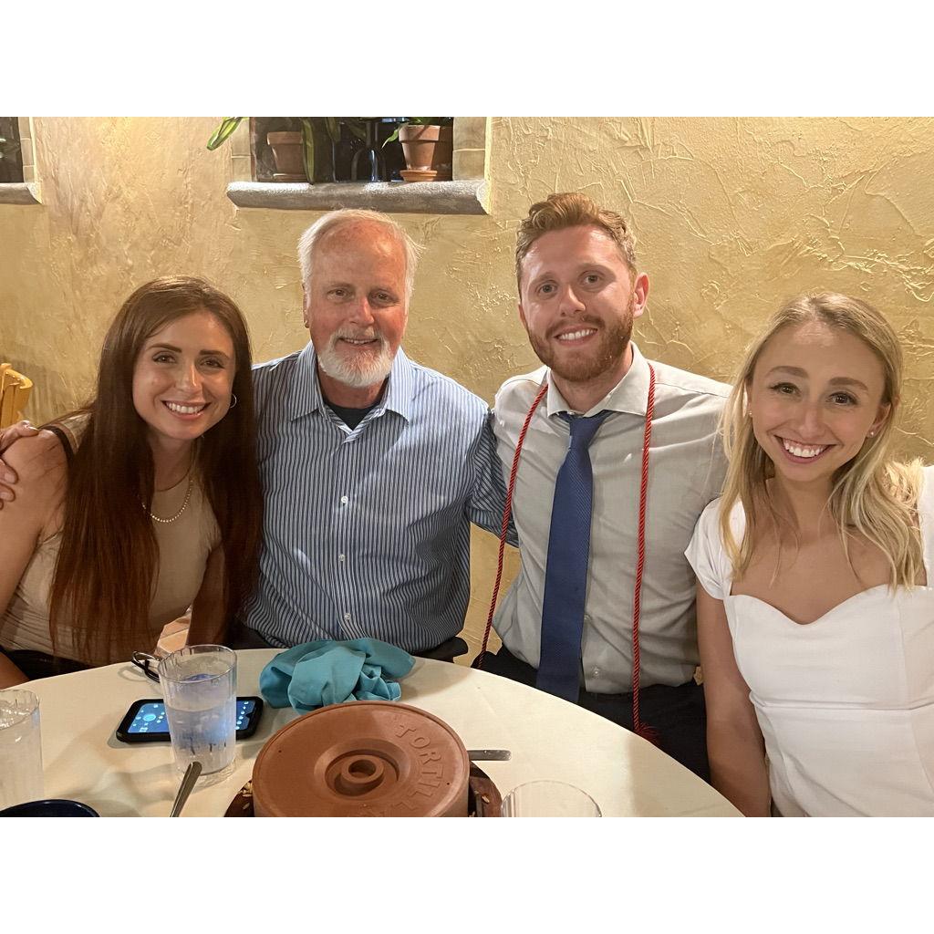 Medical school graduation with Leonards