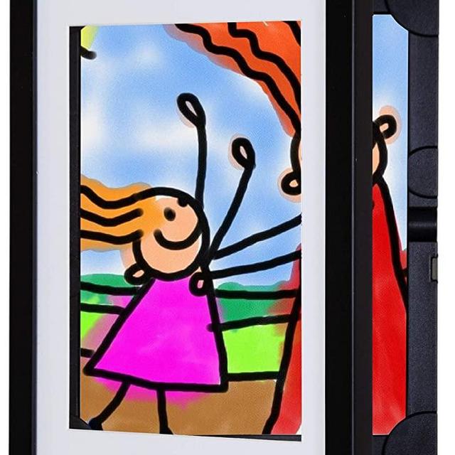 Li'l DAVINCI Art Frames: Front-Opening, EZ Store Wooden Frames That Allow You to Hold up to 50 Items in Each! (Black, 8.5 x 11)