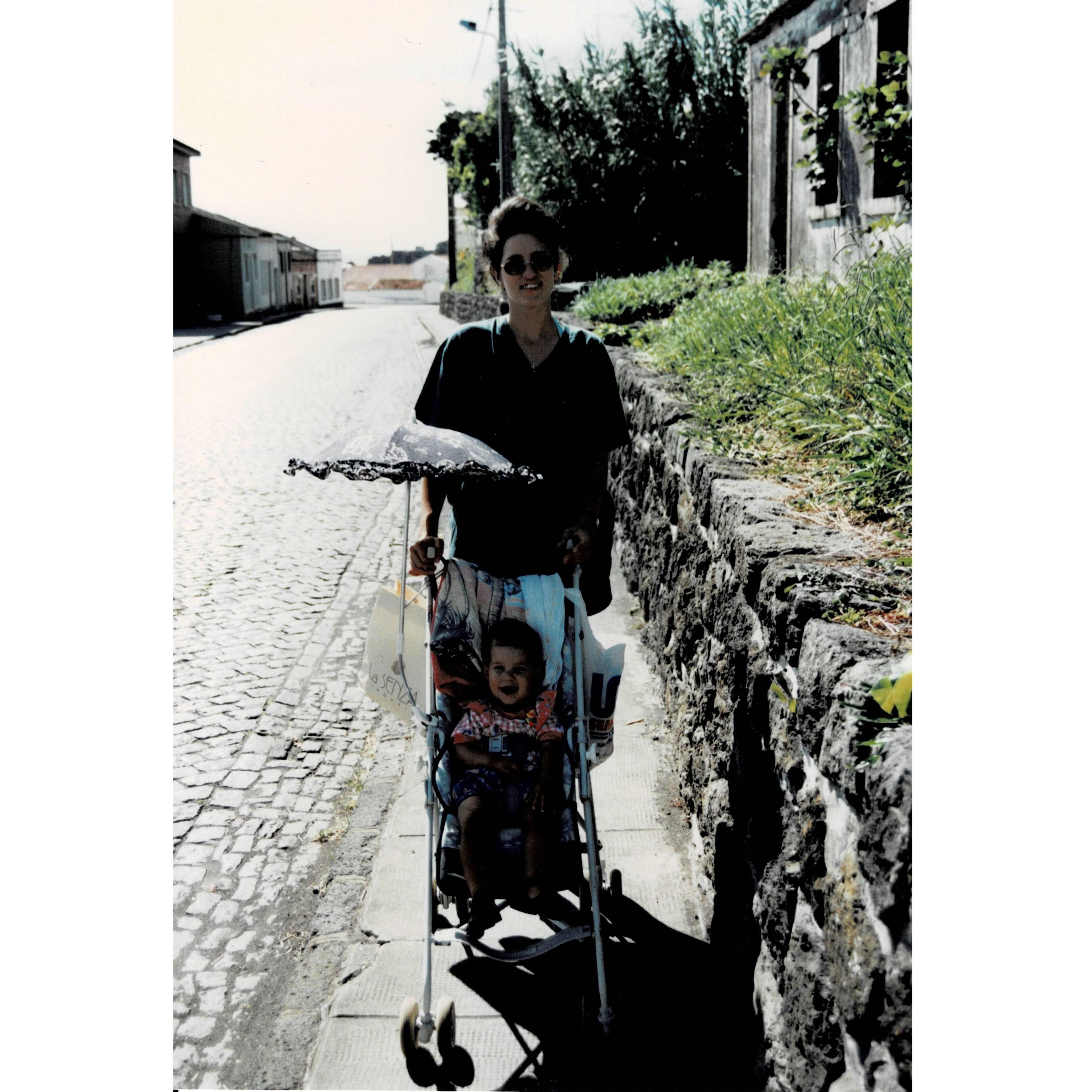 Baby Marina and her mother taking a walk in Pico