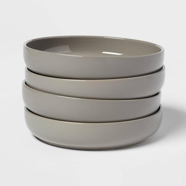 36oz 4pk Stoneware Avesta Dinner Bowls Gray - Project 62™