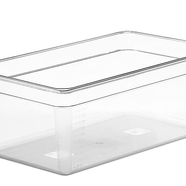 LIPAVI Sous Vide Container - Model C20 - 26 Quarts - 21 x 12.8 inch - Strong & Clear See-thought Polycarbonate - Matching L20 Rack and Tailored Lids for virtually every circulator sold separately.