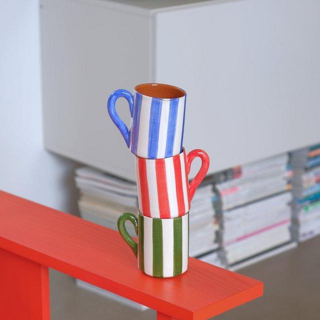 Handmade terracotta mug - Blue