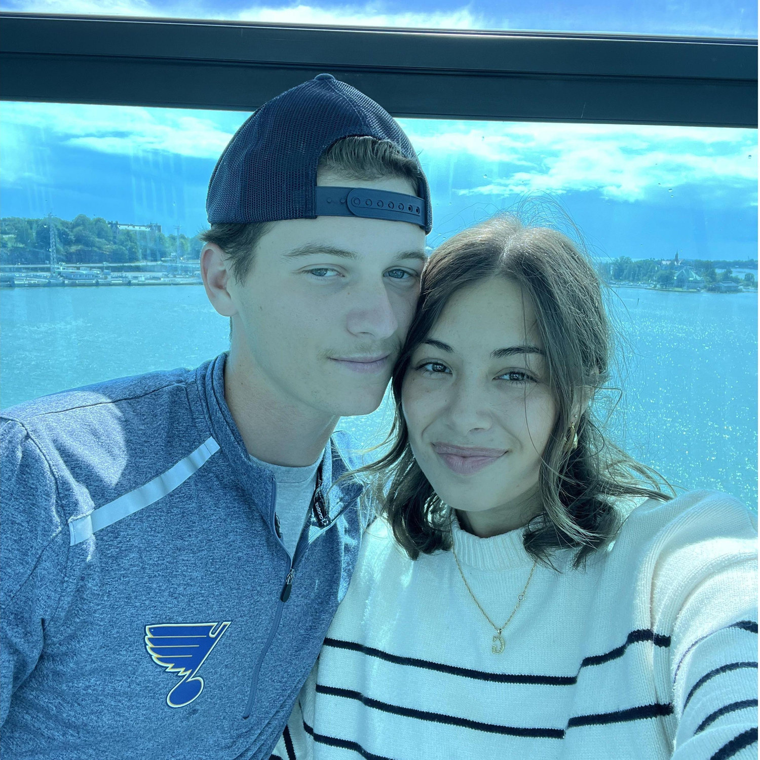 A moment from our ferris wheel ride in Helsinki, Finland