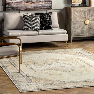 Glenda Faded Medallion Area Rug