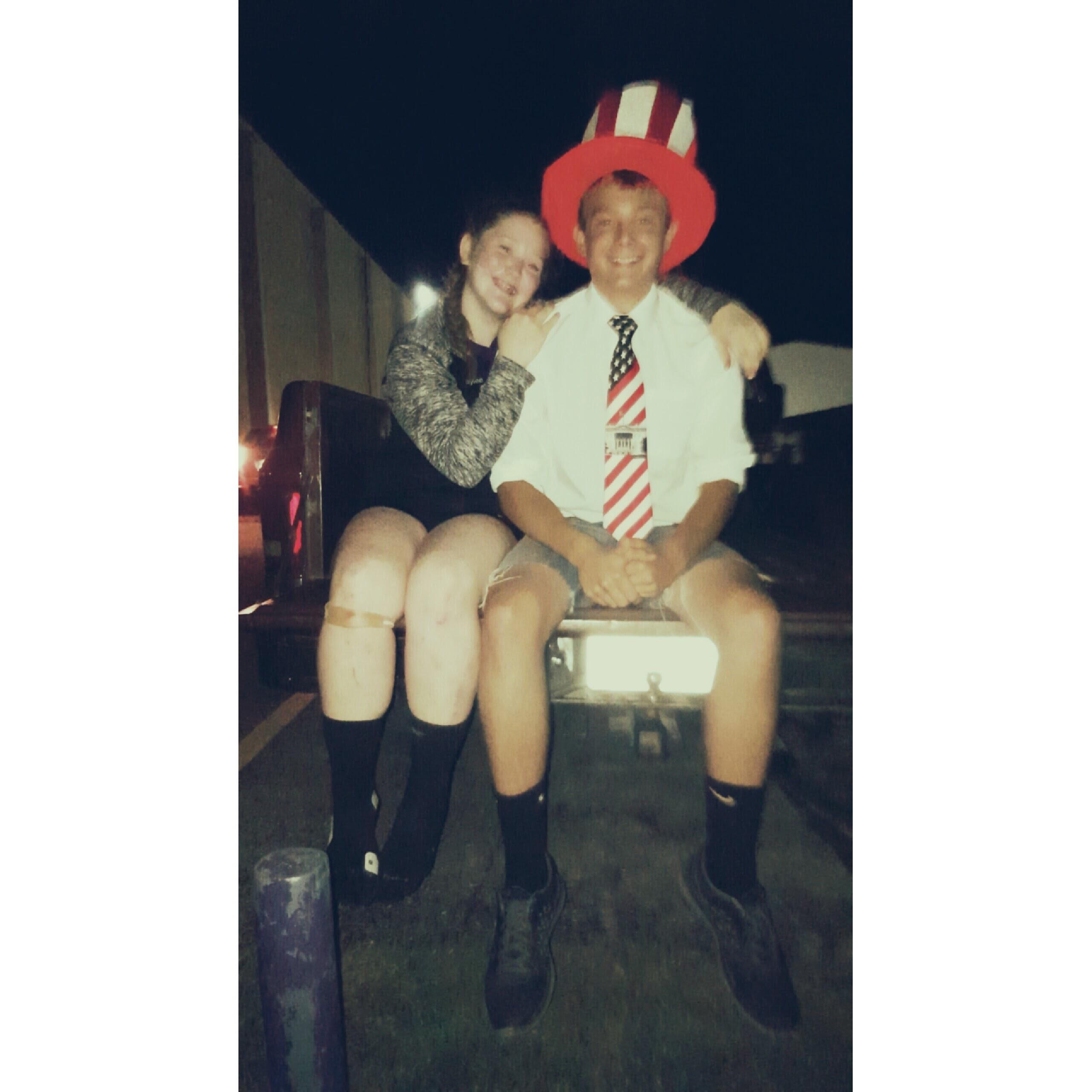 America night for my volleyball game, junior year!