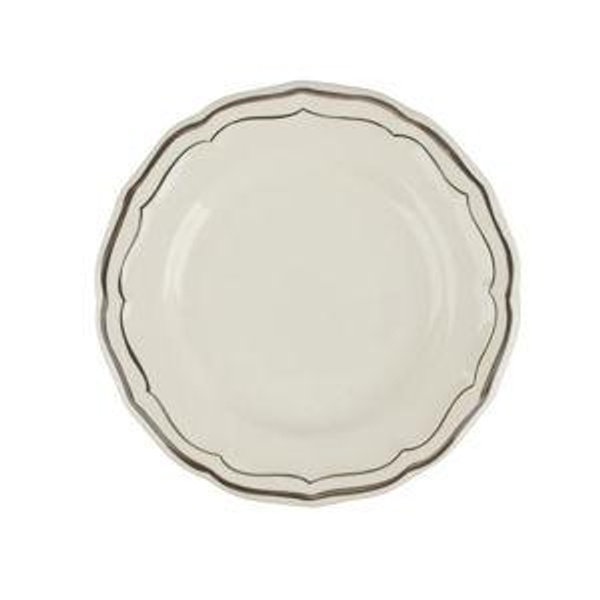 Gien Filet Taupe Canape Plates (Set of 4)