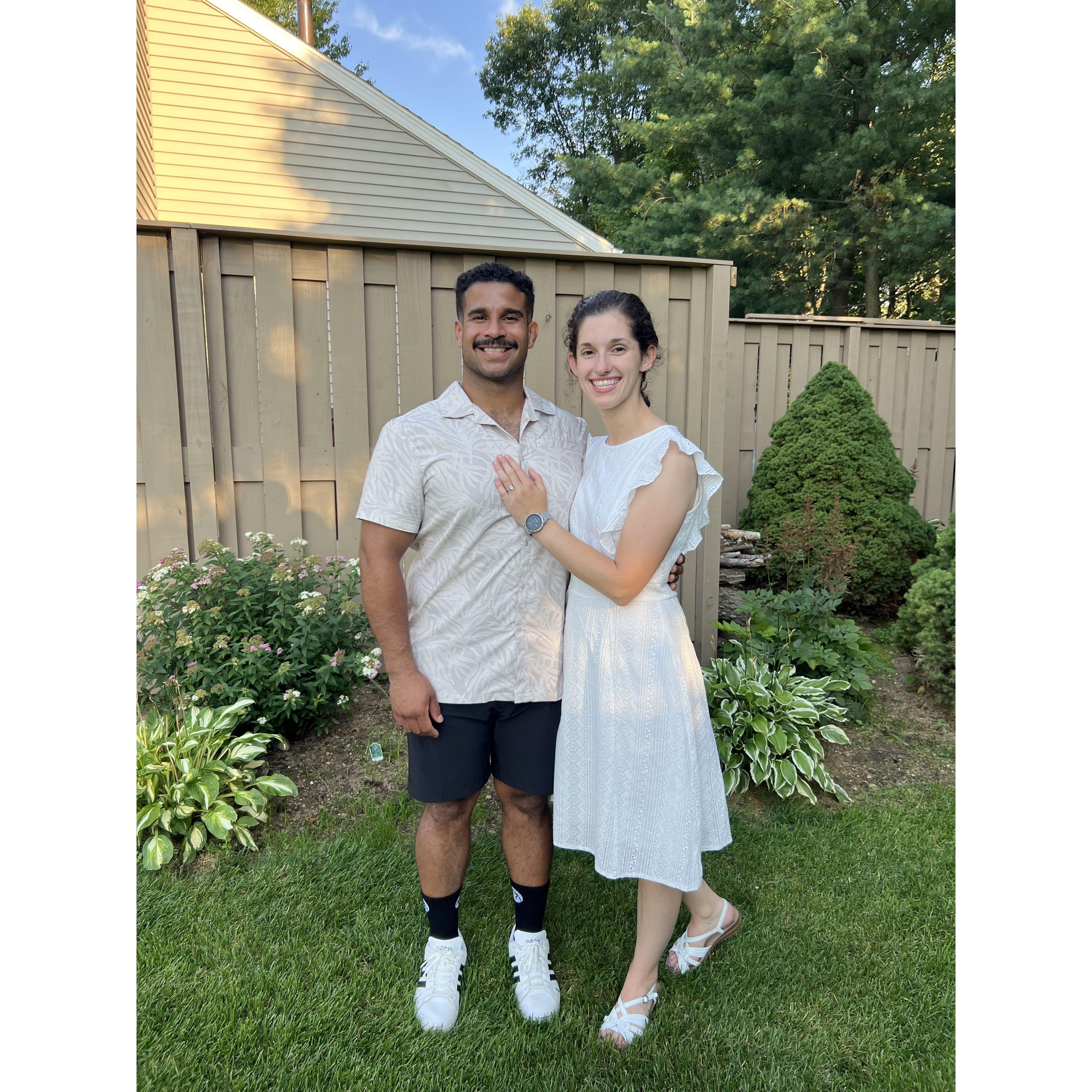 Claire's parents hosted a wonderful engagement party for us!