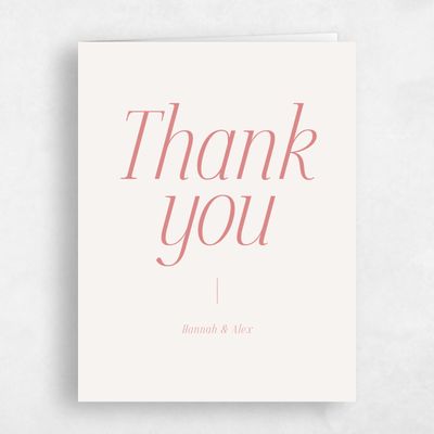 Light Oatmeal, Beige Wedding Thank You - Mycenae Portrait