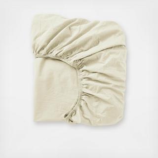 Organic Crinkled Percale Fitted Sheet