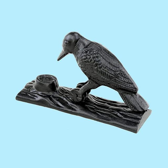 Renovator's Supply Door Knocker Black Cast Iron Woodpecker Design Rustproof 6.5 Inch High