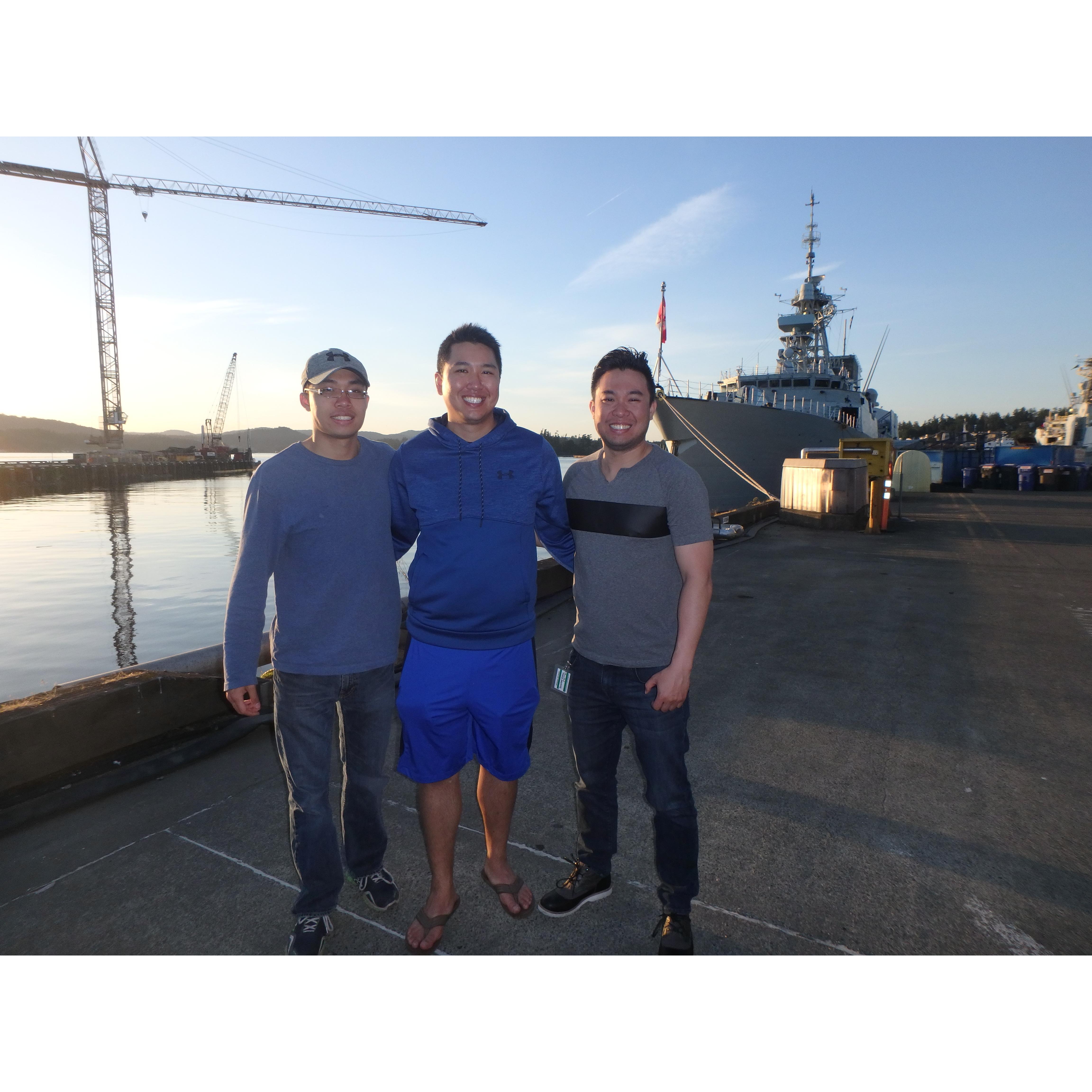 Martin in Victoria, BC, visiting his brothers navy ship.