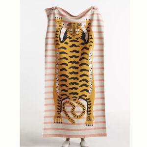 ANTHROPOLOGIE | Tiger Cotton Beach Towel (Coral)