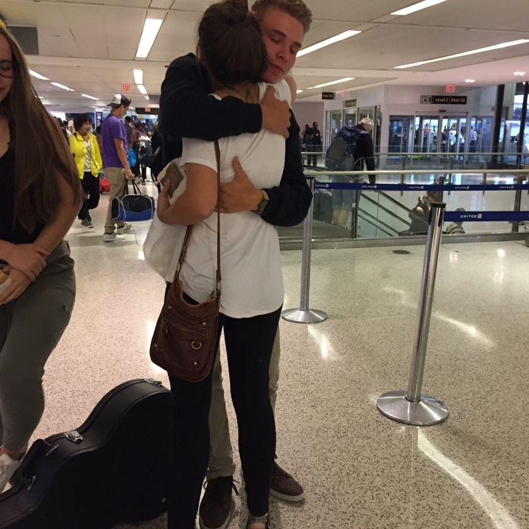 When I left for Taiwan. The hardest goodbye!