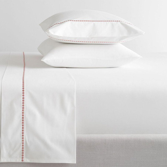 Pearl Organic Percale Sheet Set, Soft Rose, Queen