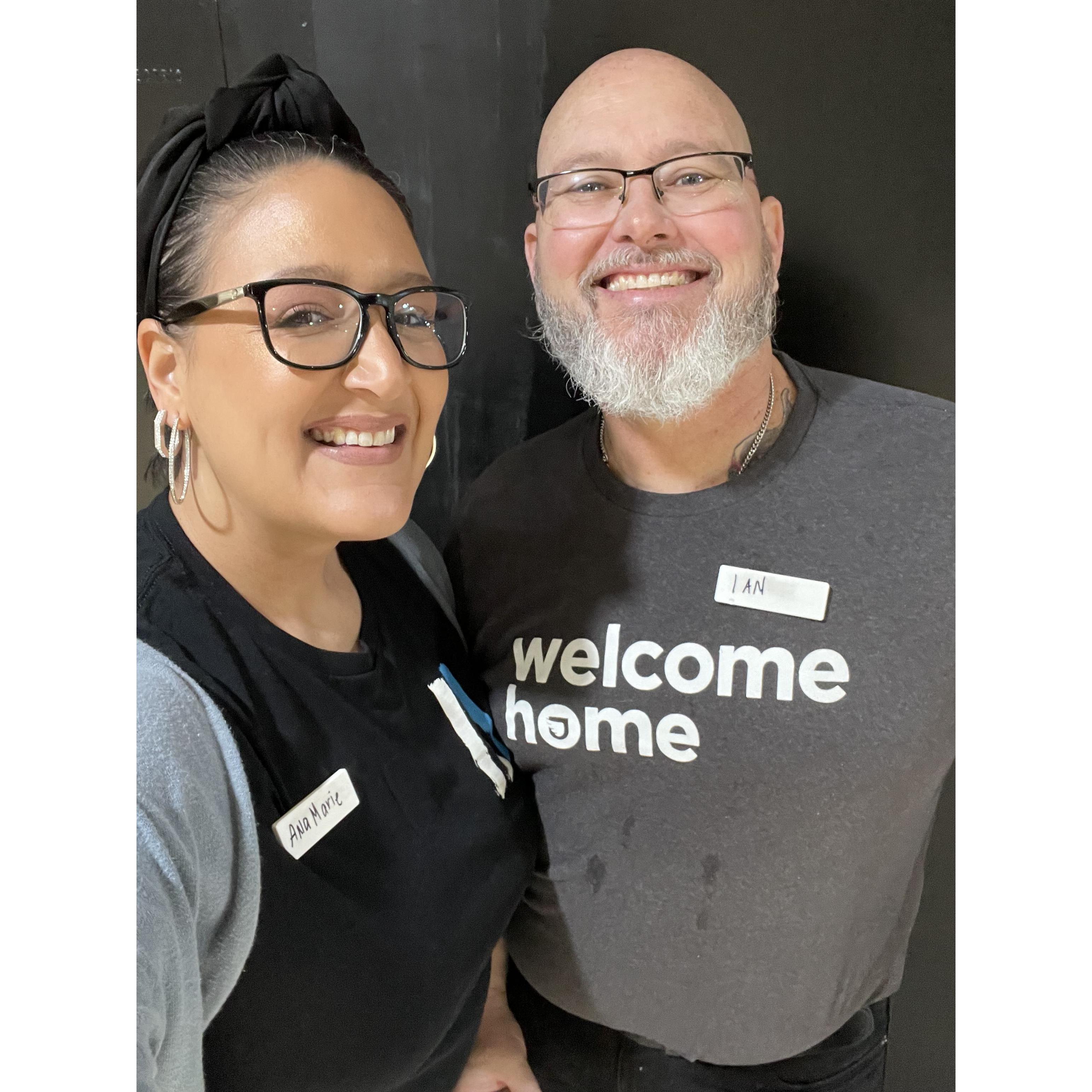 We've found that we have a mutual love for serving at our local church and volunteer every Sunday!