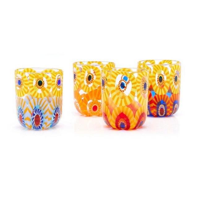 Formentello Set-Of-Four Murrine Glass Tumblers