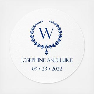 Laurel Wreath Paper Coaster, Set of 50 - Personalized