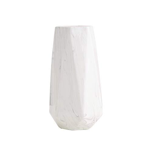 LIONWEI LIONWELI 10 Inch White Marble Ceramic Flower Vase Home Decor Vase and Table Centerpieces Vase - Ideal Gifts for Friends and Family, Christmas, Wedding, Bridal Shower