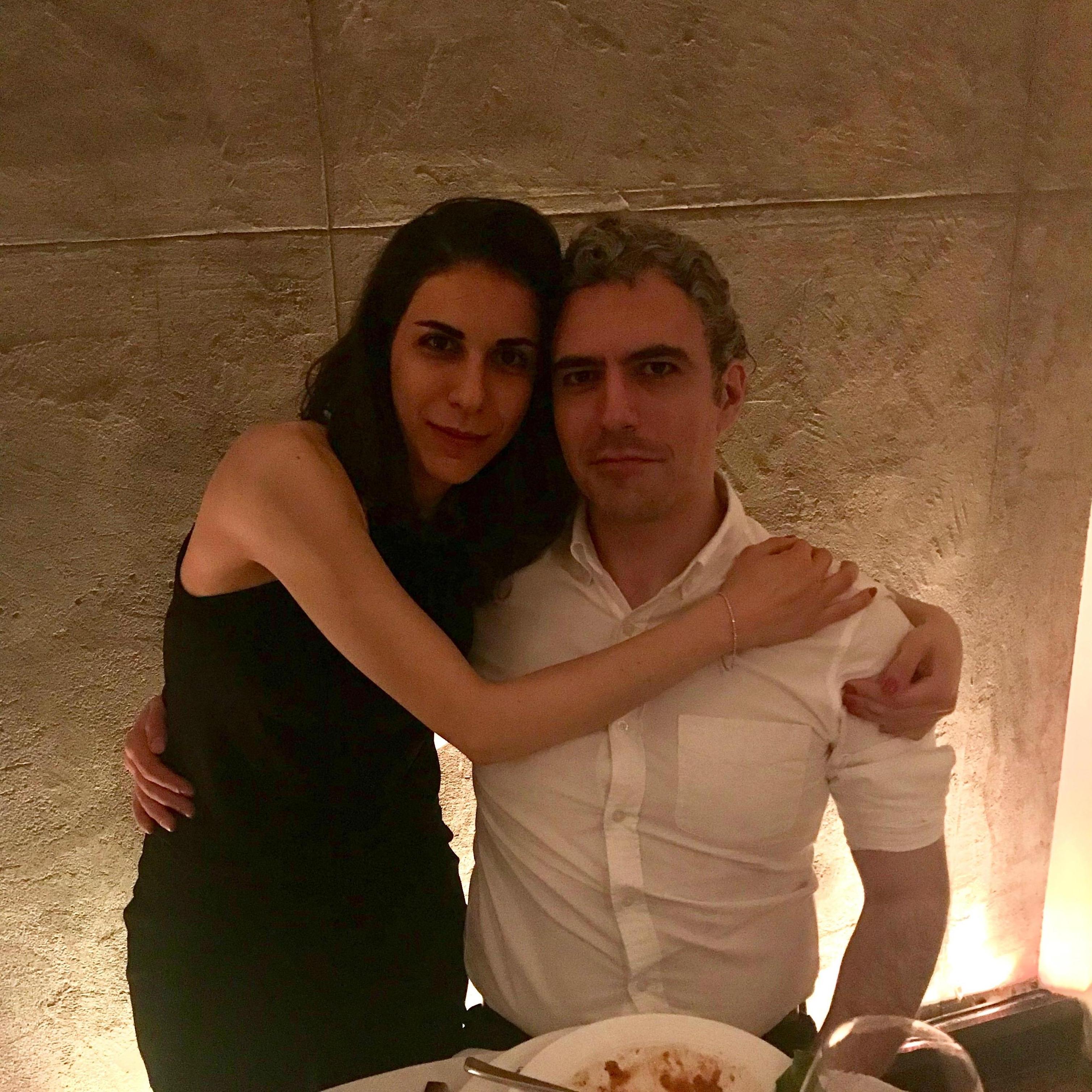 Out for Alex's birthday! (The photographer is our best man.)