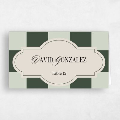 Grassy Sage, Green Wedding Place Card - Sarlat