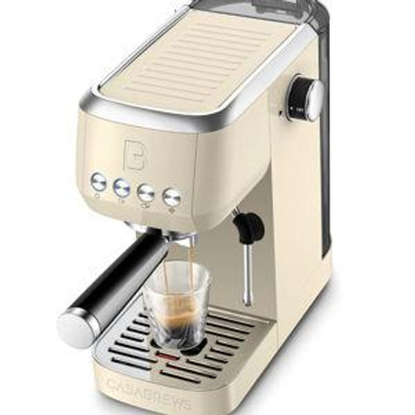 CASABREWS 3700 Essential Espresso Machine 20 Bar, Stainless Steel Coffee Maker with Steam Milk Frother, Espresso Coffee Machine Cappuccino Latte Machine with 43.9oz Removable Water Tank, Creamy